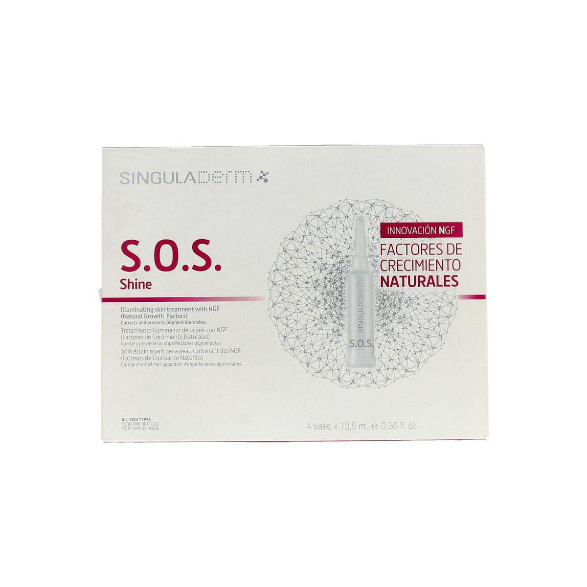 SINGULADERM S.O.S. SHINE 4 VIALES DE 10,5ML5ML