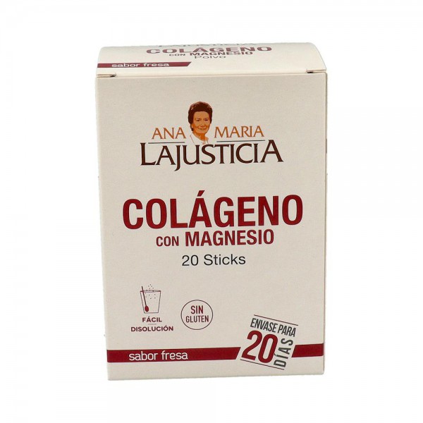 COLAGENO MAGNESIO LAJUSTICIA FRESA 20 STICKS 5 G
