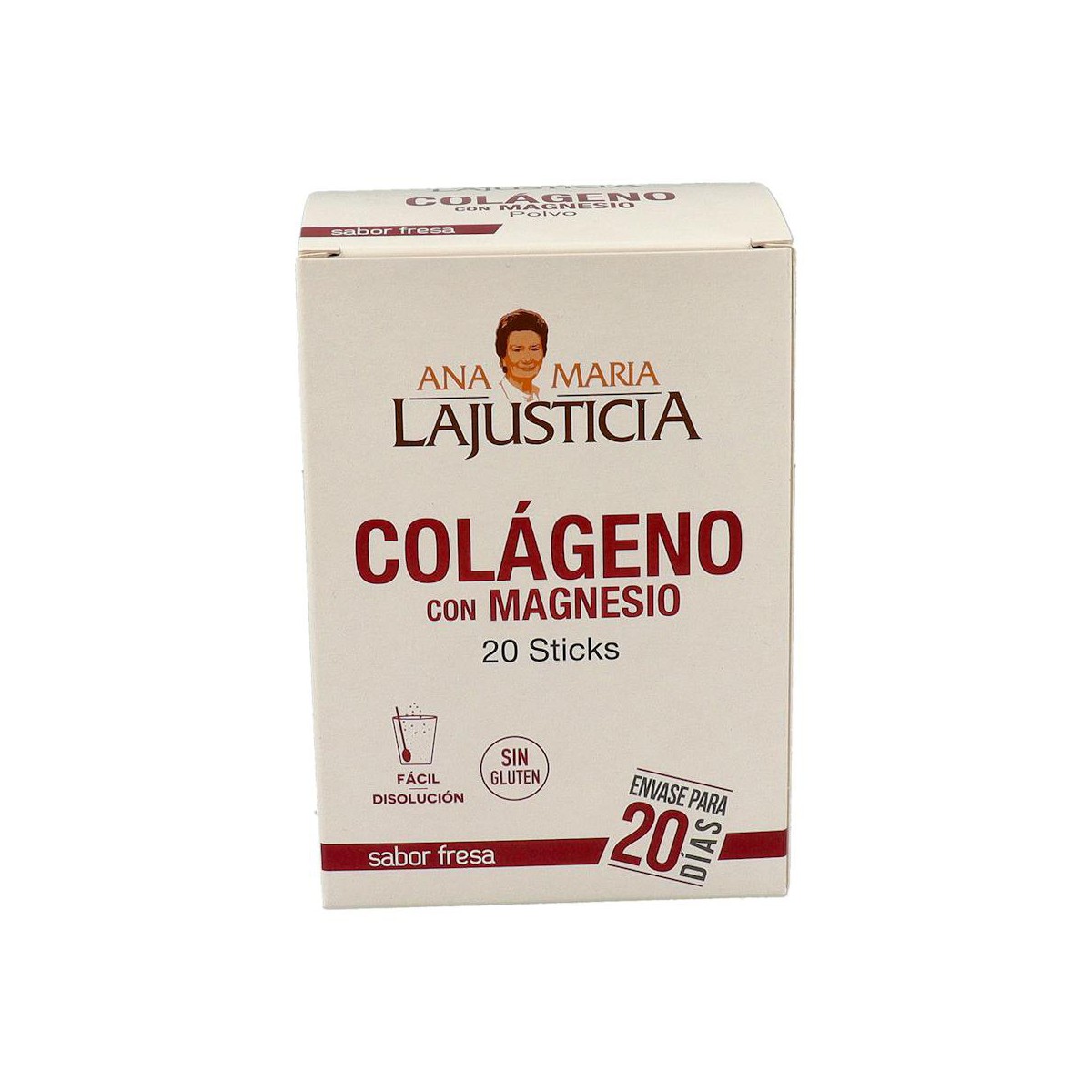 COLAGENO MAGNESIO LAJUSTICIA FRESA 20 STICKS 5 G