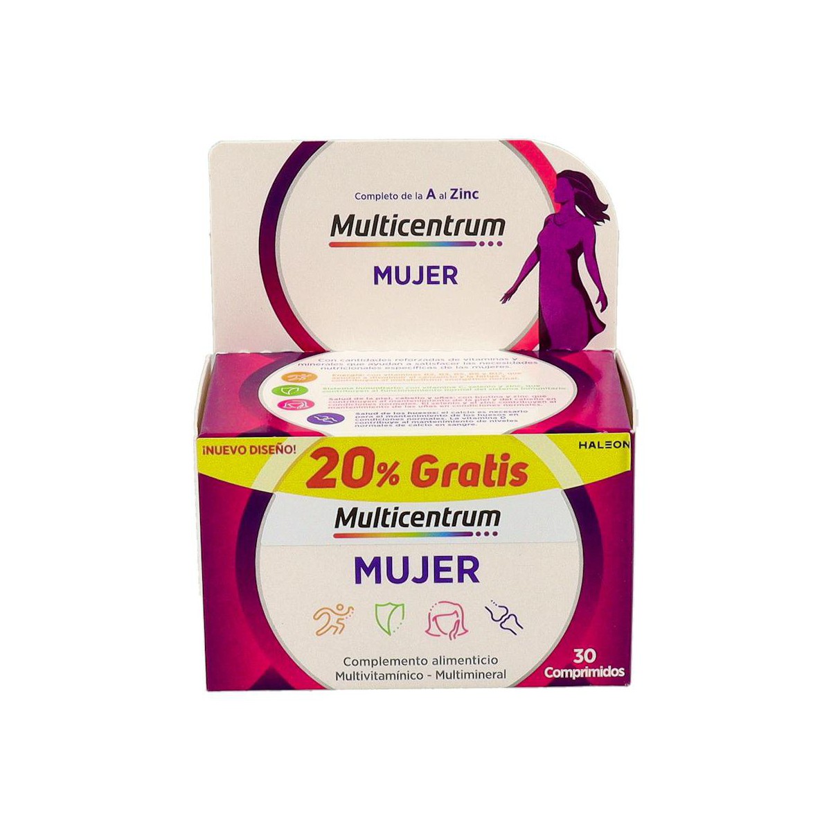 MULTICENTRUM MUJER 30 COMP +20%